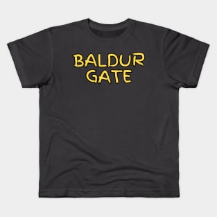 Baldur's Gate Parody Logo - Horrible Design Kids T-Shirt